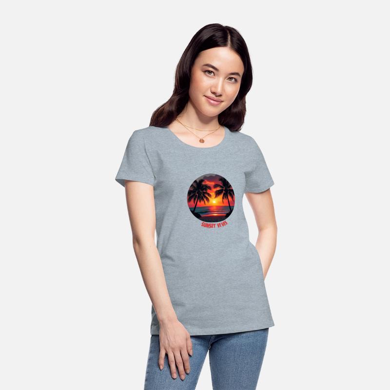 T-shirt With Sunset Vibes Paradise