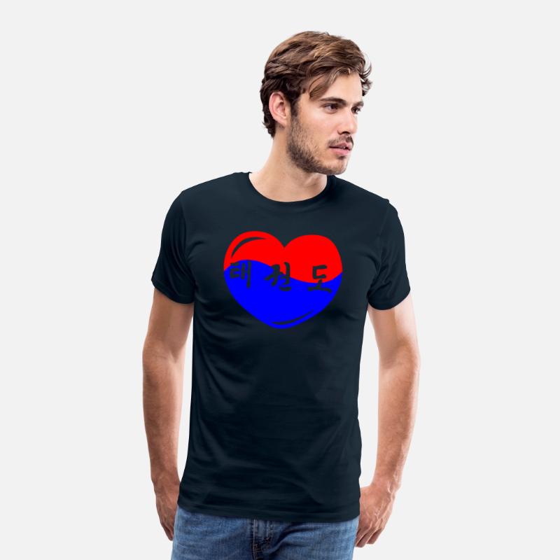 Taekwondo korean heart red blue
