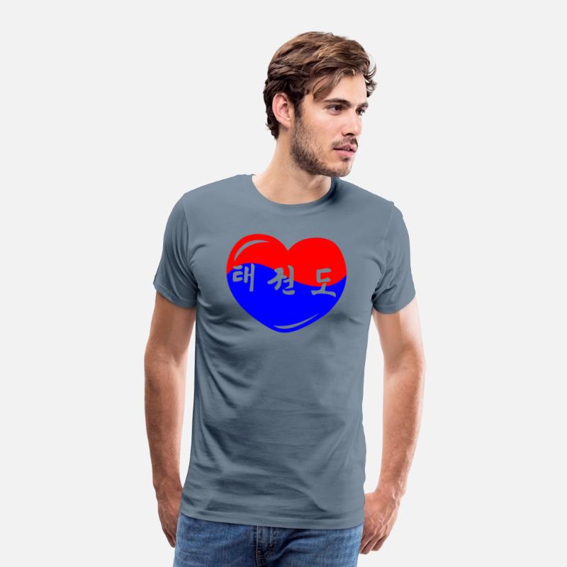 Taekwondo korean heart red blue