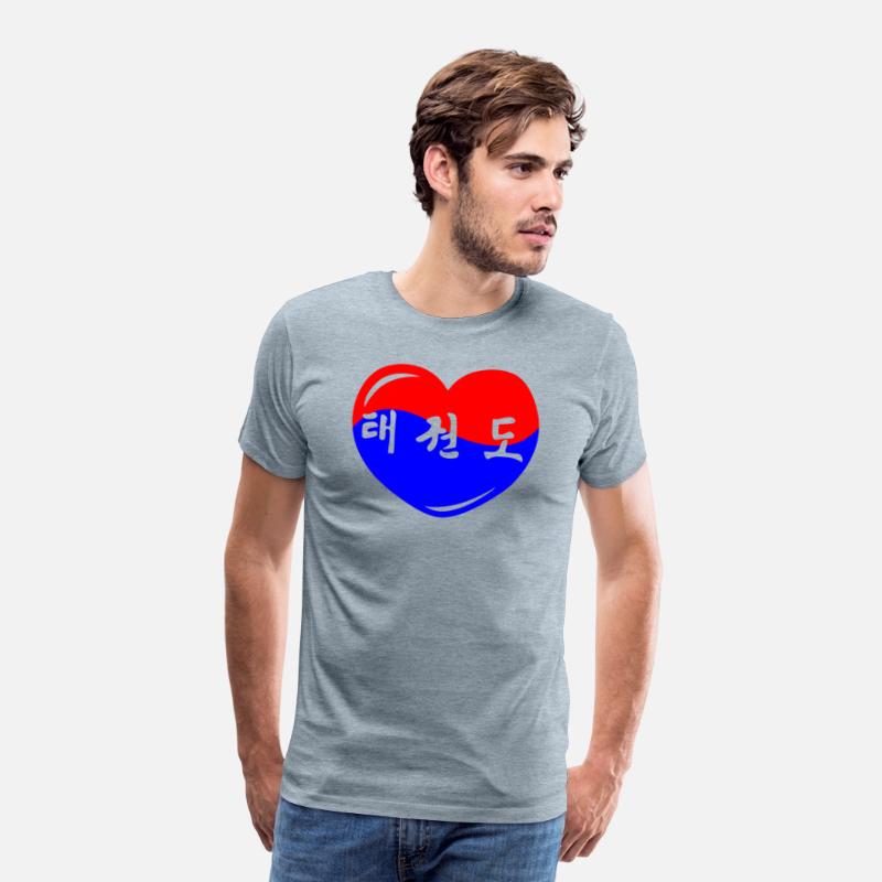 Taekwondo korean heart red blue