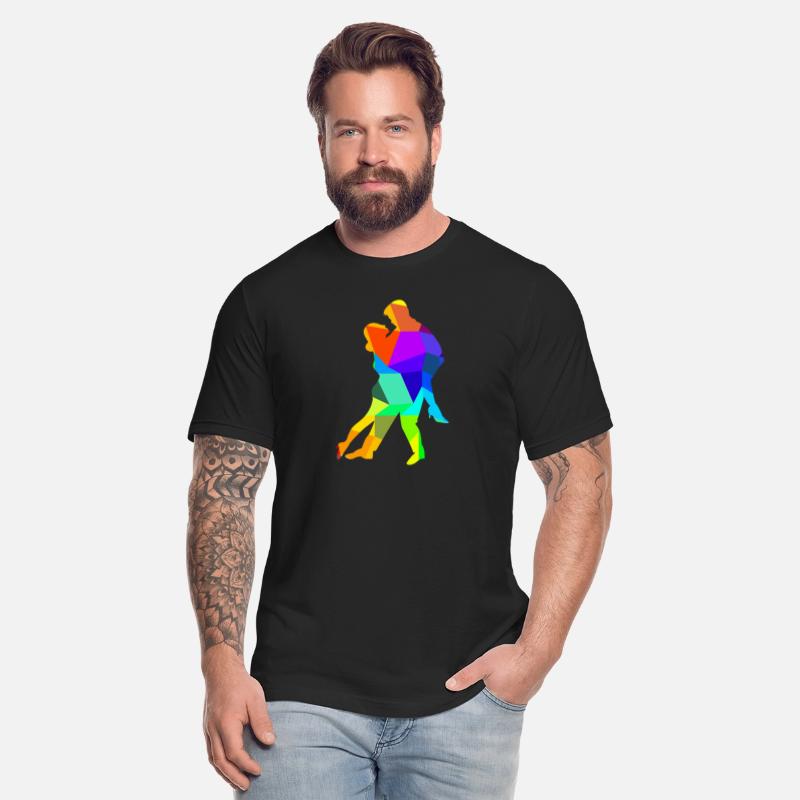 Tango Dancing Dance Couple Rainbow Colors Polygon