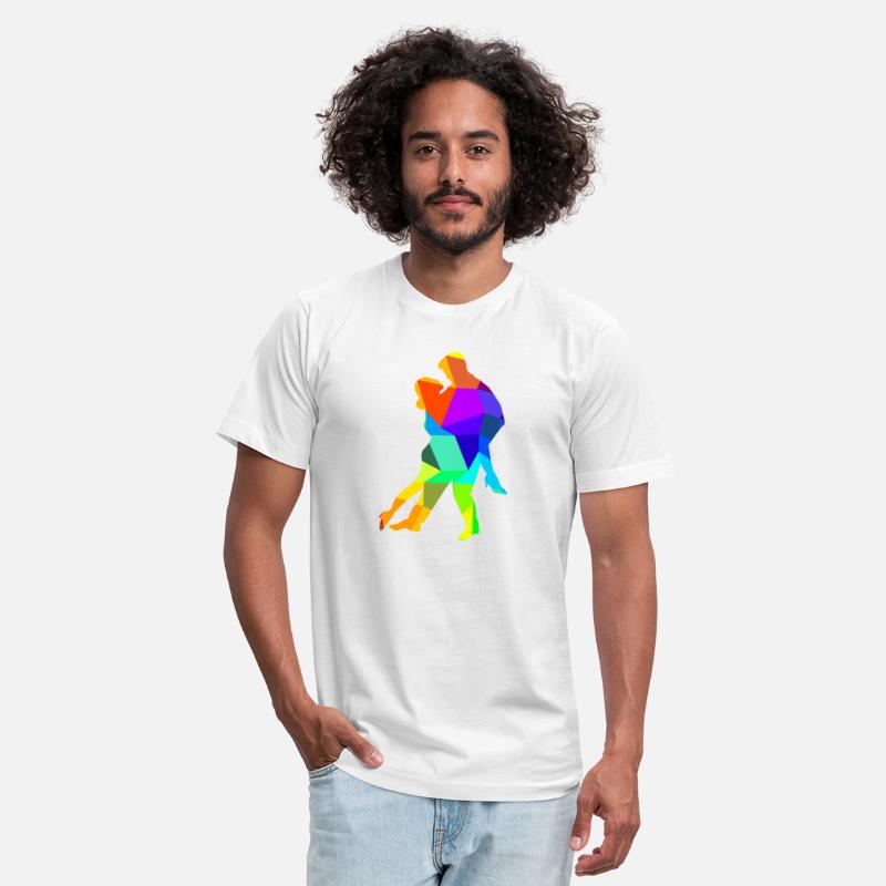 Tango Dancing Dance Couple Rainbow Colors Polygon