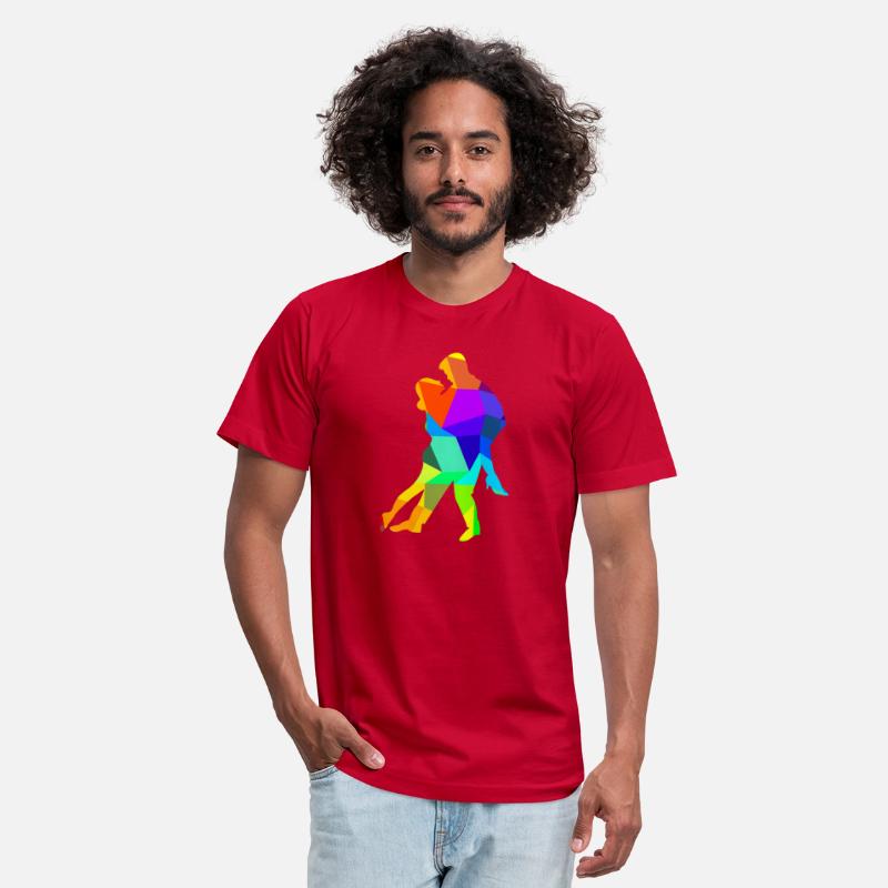 Tango Dancing Dance Couple Rainbow Colors Polygon