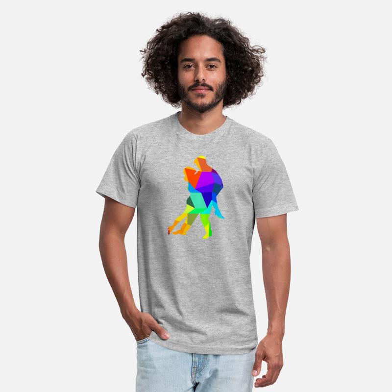 Tango Dancing Dance Couple Rainbow Colors Polygon