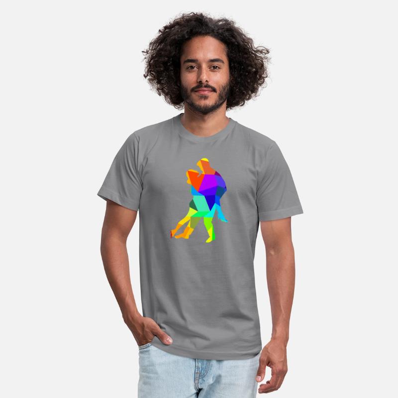 Tango Dancing Dance Couple Rainbow Colors Polygon