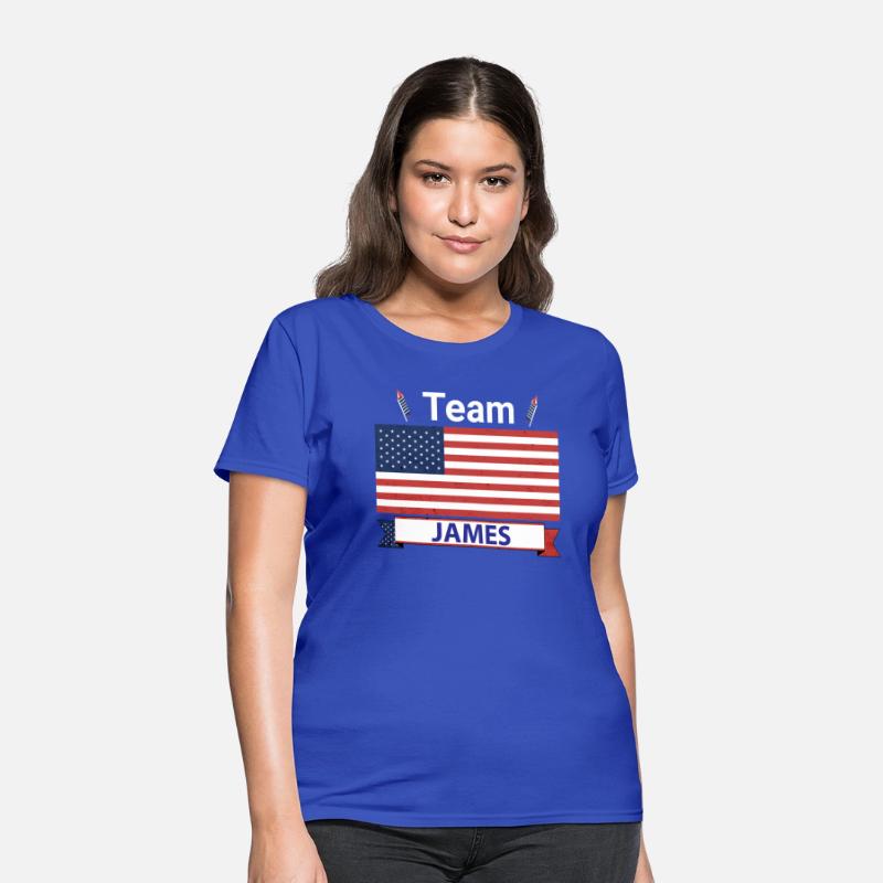 Team James USA American Flag Star Stripe