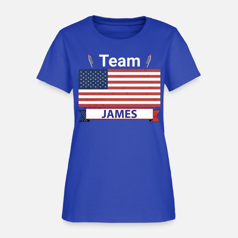 Team James USA American Flag Star Stripe