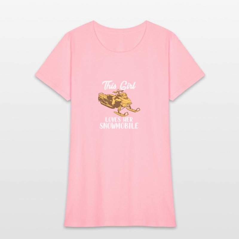 This Girl Loves Her Snowmobile