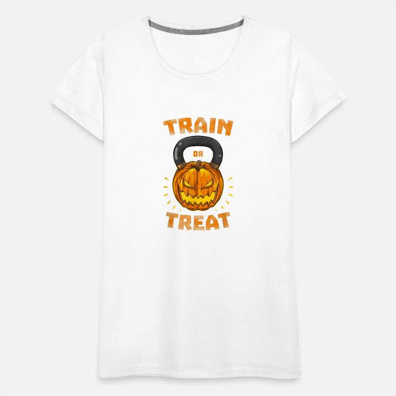 Train Or Treat Pumpkin Kettlebell Halloween
