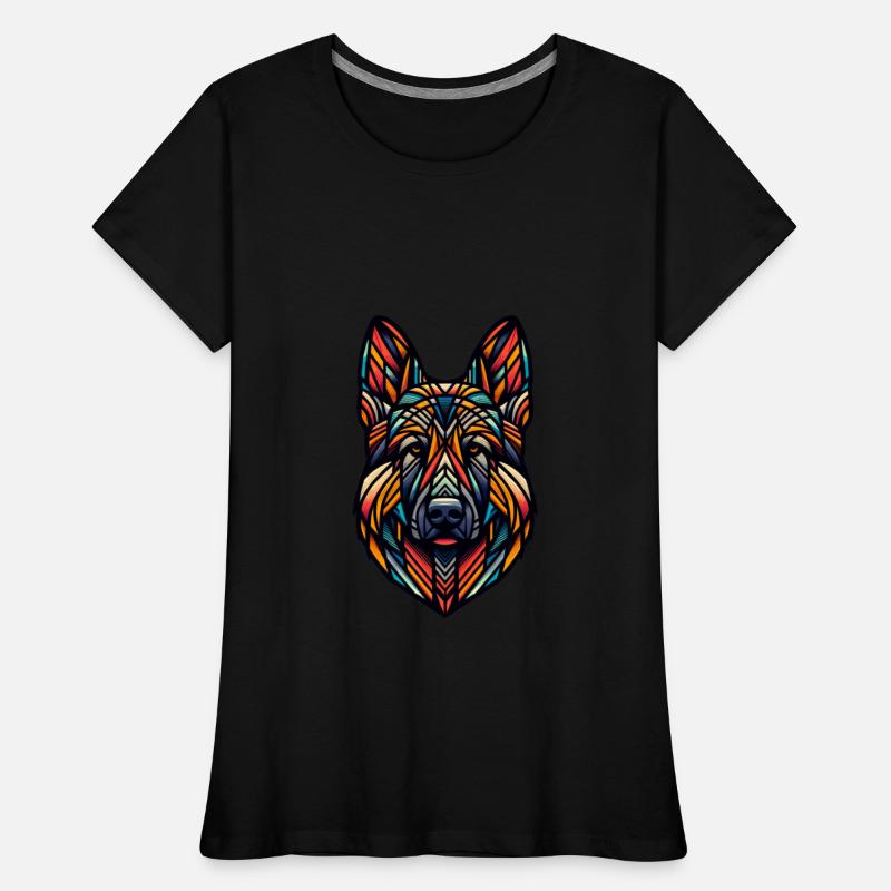 Tribal Fusion German Shepherd Portrait