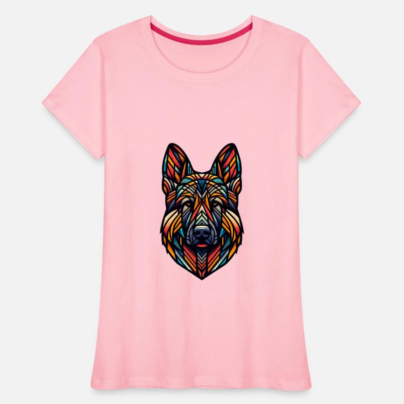 Tribal Fusion German Shepherd Portrait