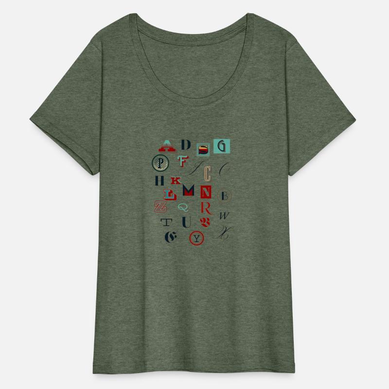 Tshirt Random letters classic type