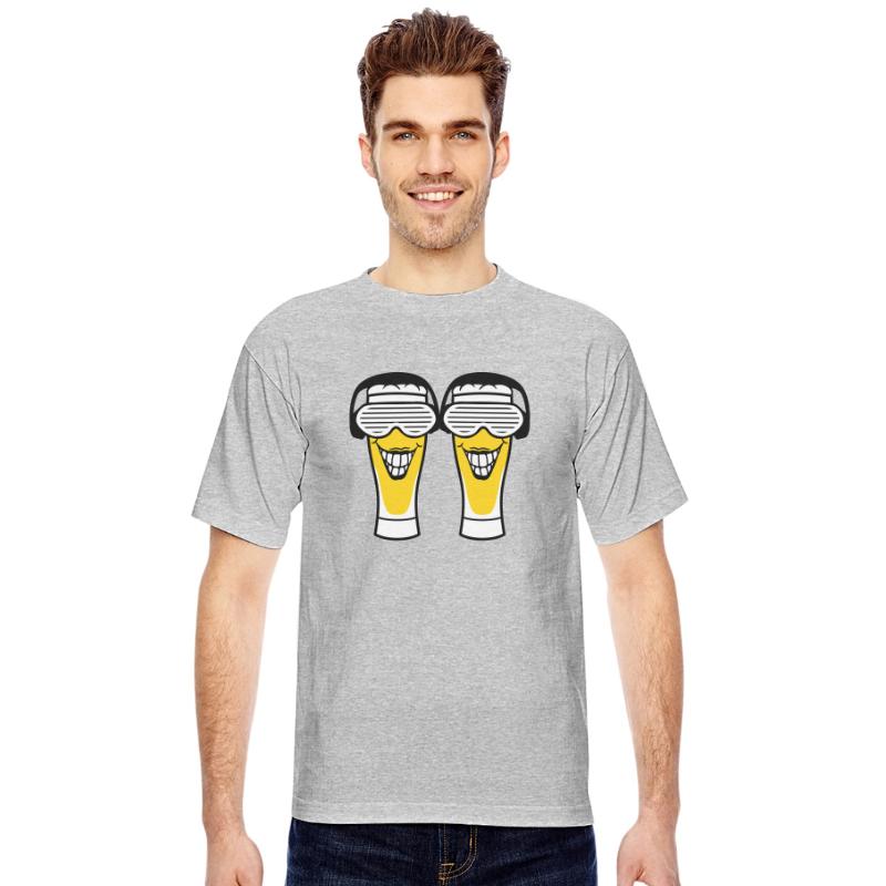 Two Funny Alcohol Beer Glasses 2 Friends Team Crew