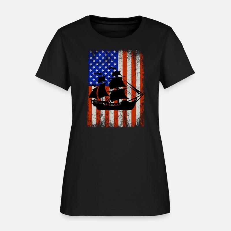 USA Pride Retro Pirate Ship