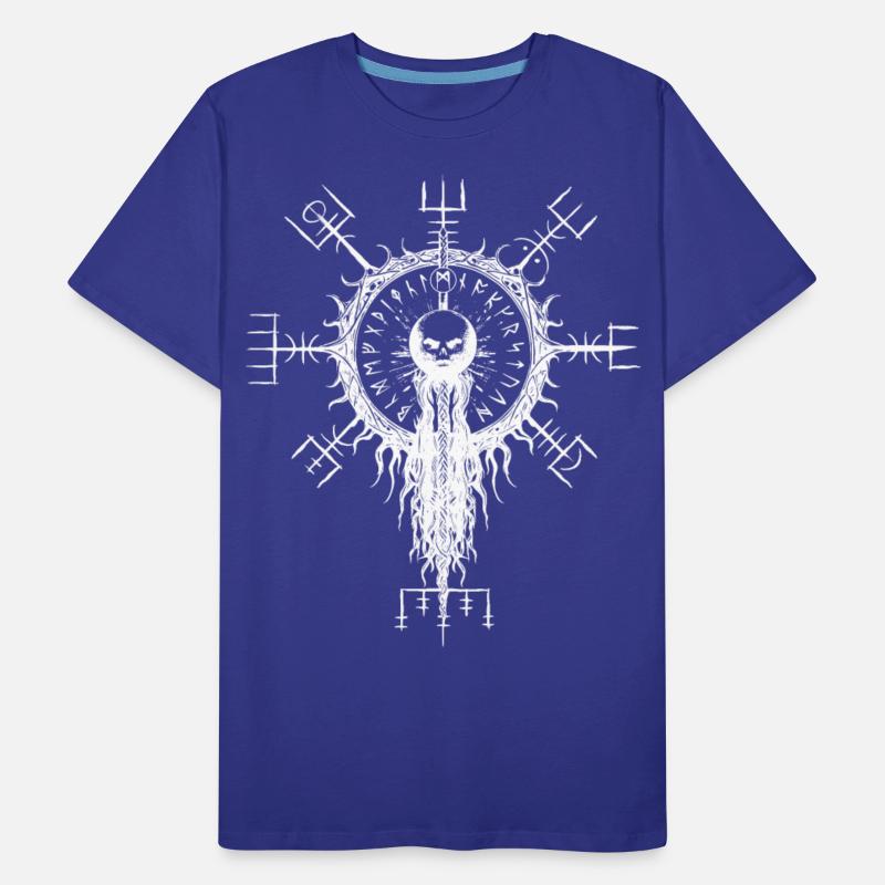 Vegvisir skull Viking runes compass occult gift