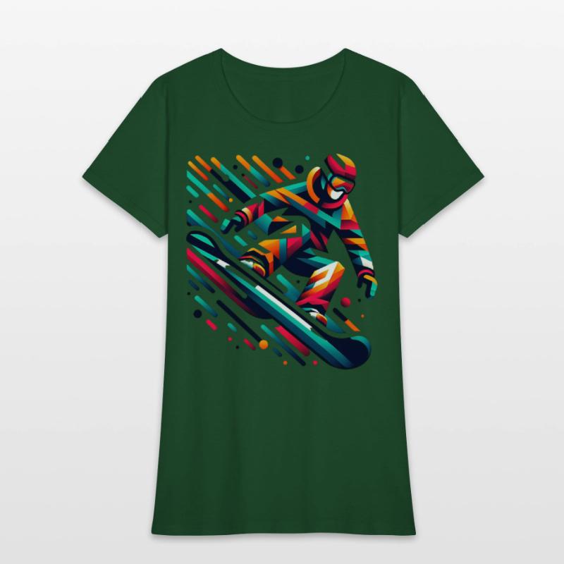 Vibrant Snowboard Adventure Art