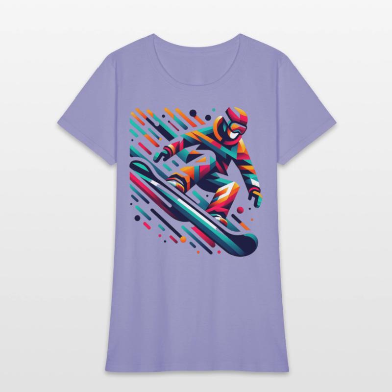 Vibrant Snowboard Adventure Art