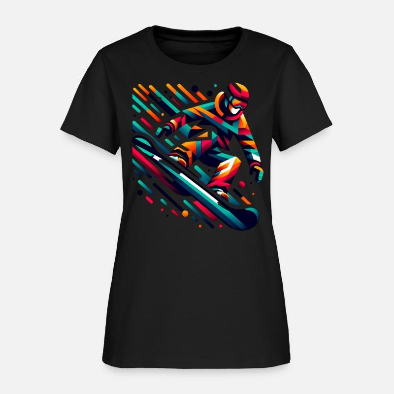 Vibrant Snowboard Adventure Art