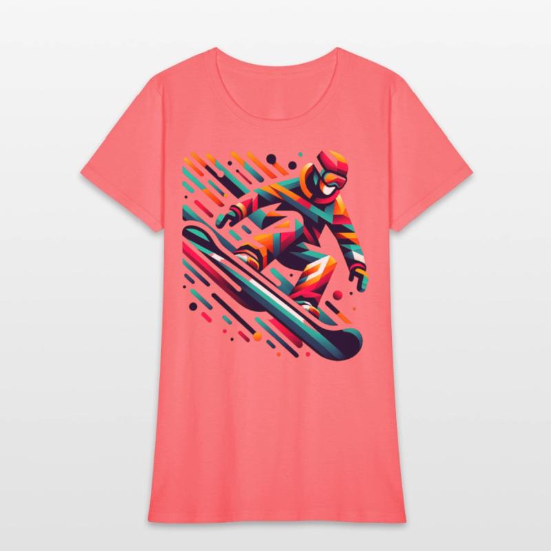 Vibrant Snowboard Adventure Art