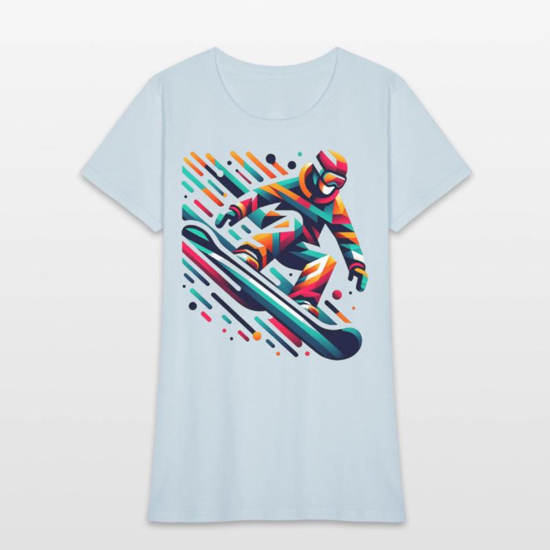 Vibrant Snowboard Adventure Art