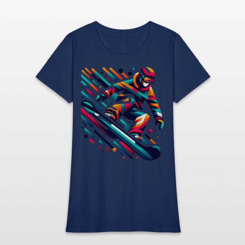 Vibrant Snowboard Adventure Art