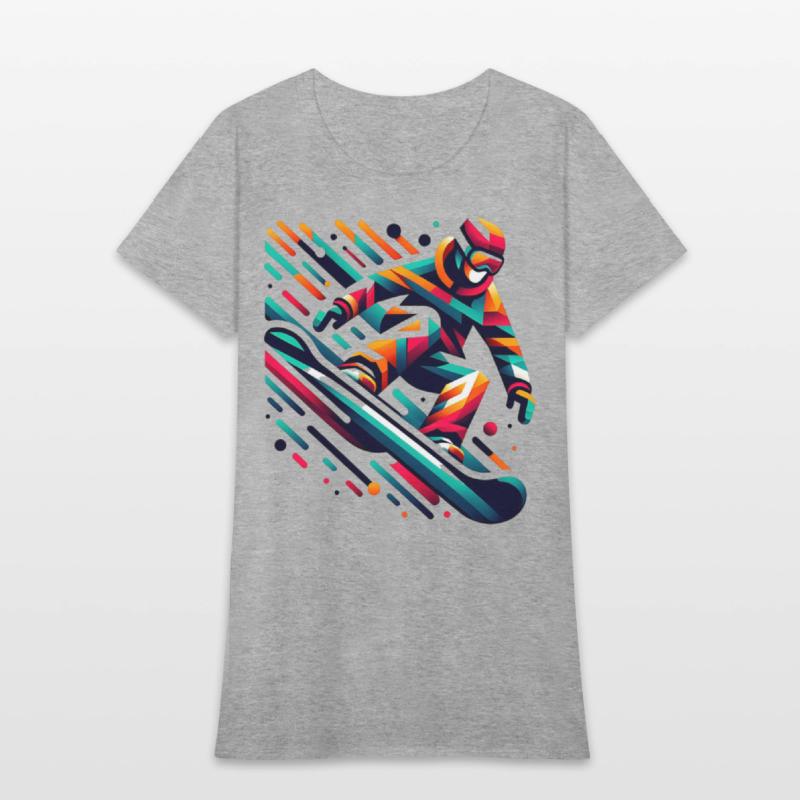 Vibrant Snowboard Adventure Art