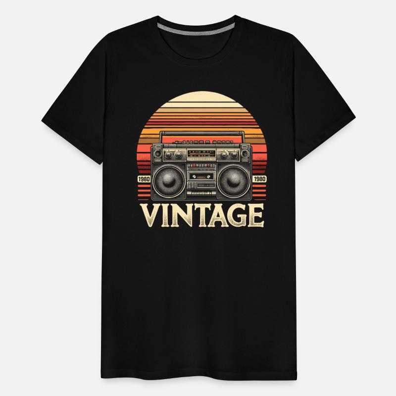 Vintage Boombox Old School 80s Music Retro