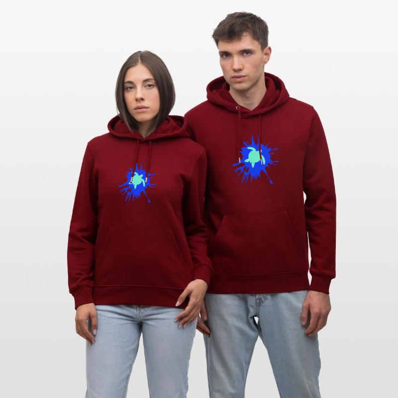 Water turtle color splash drops silhouette cool