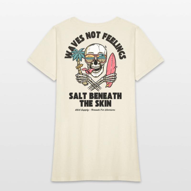 Waves Not Feelings | Surf Skull Beach Chaos Design