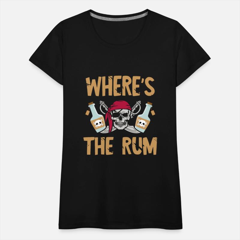 Where's The Rum Drinker Alcoholic Pirate Lover