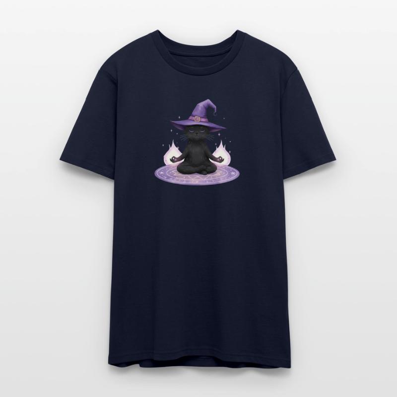 Whimsical Black Cat Wizard Design