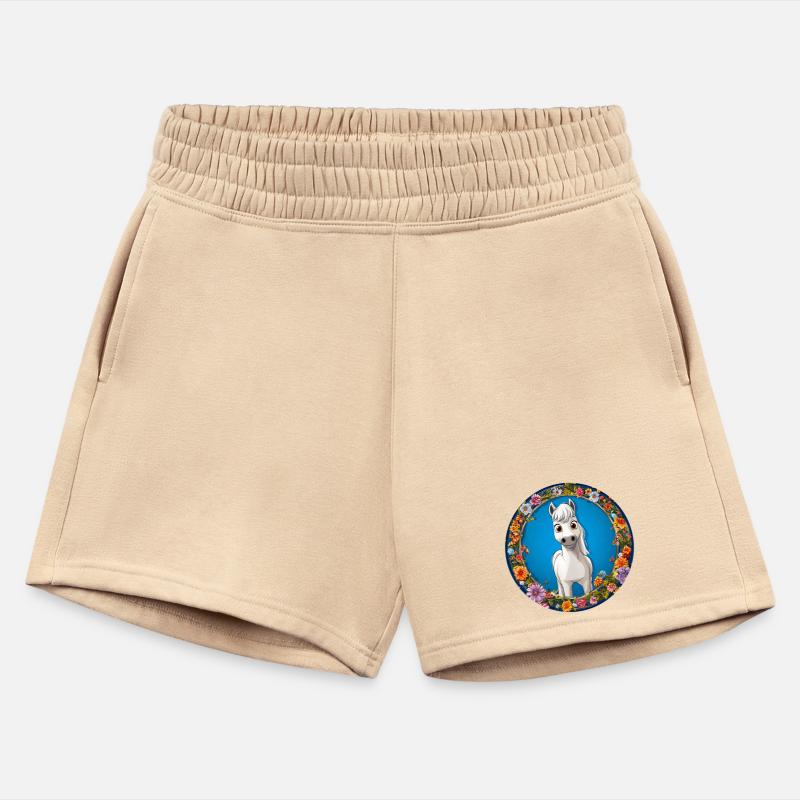 Whimsical White Horse Floral Frame