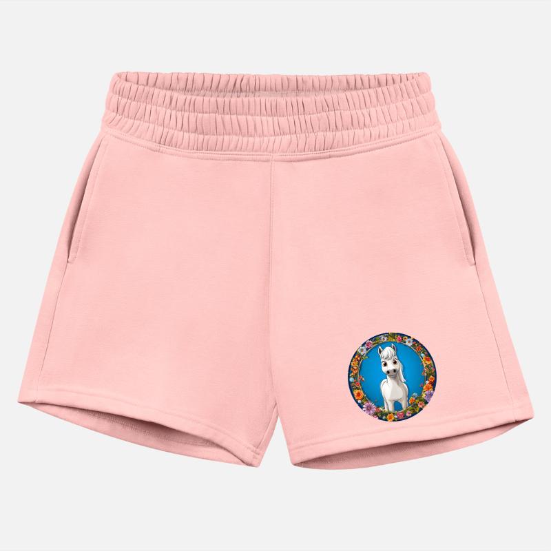 Whimsical White Horse Floral Frame