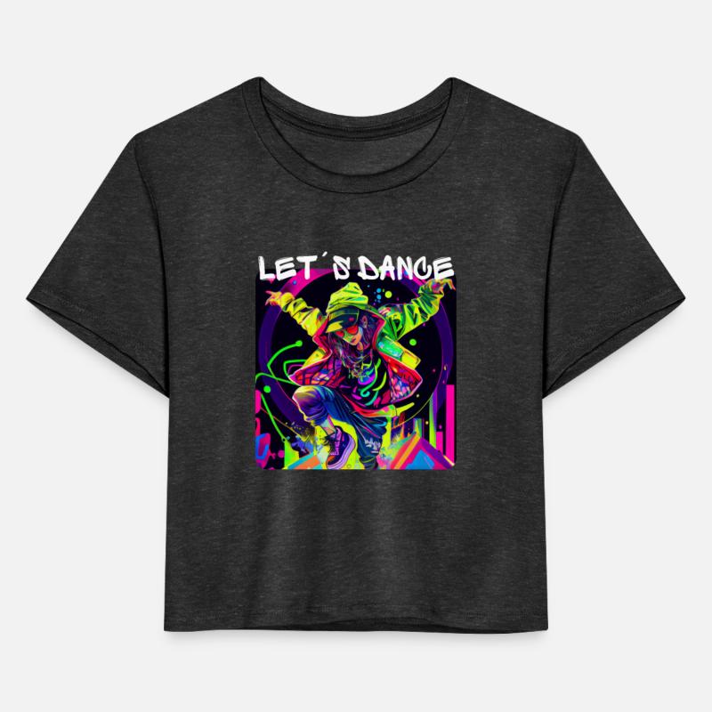 Woman In Graffiti Look Dancing In Disco 1