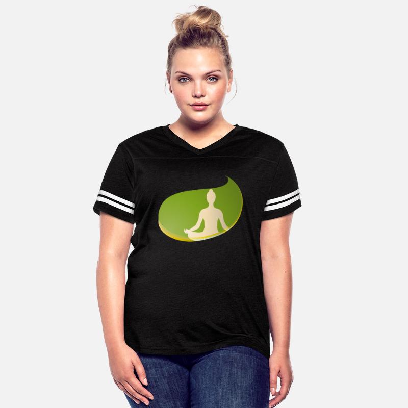 Yoga Silhouette in a Green Drop Shape - Zen Design